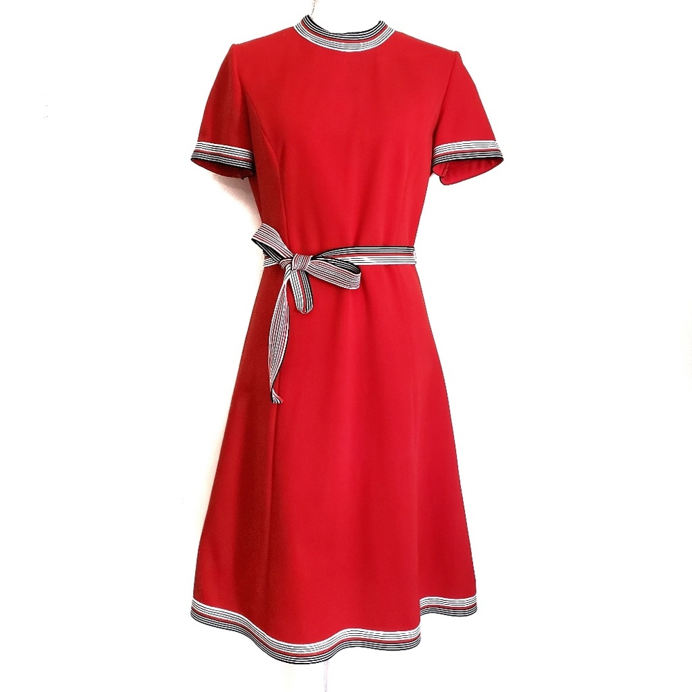 😍1970s Vintage Verona Knits Red Dress